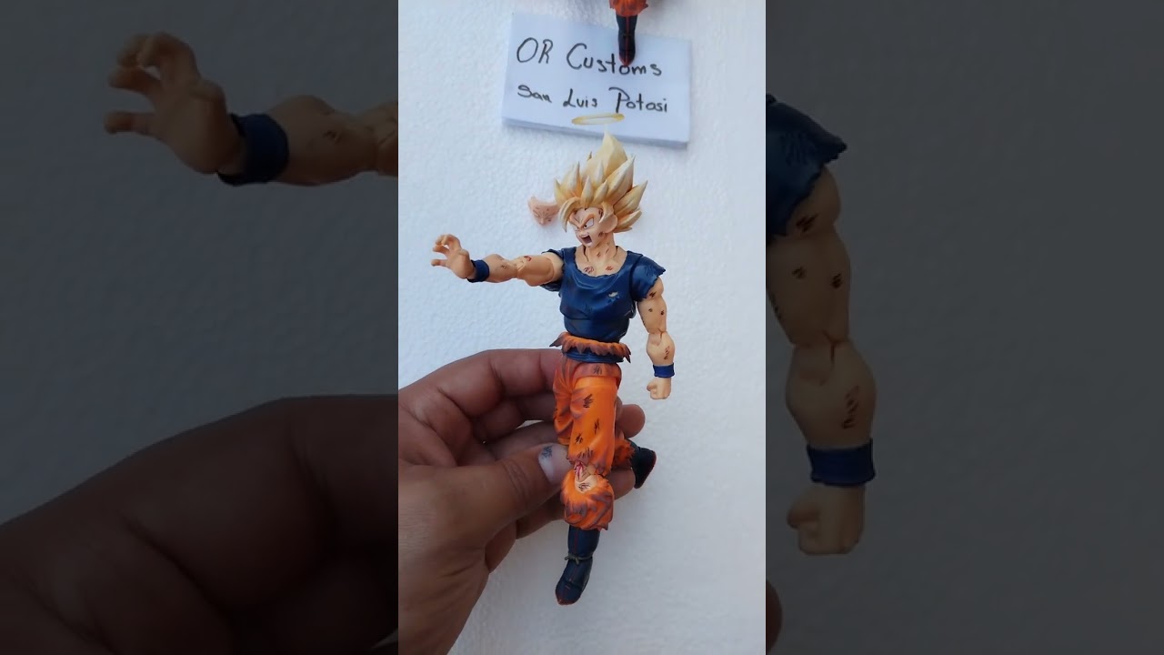 Sh figuart goku saiyan 2 battle damage Custom