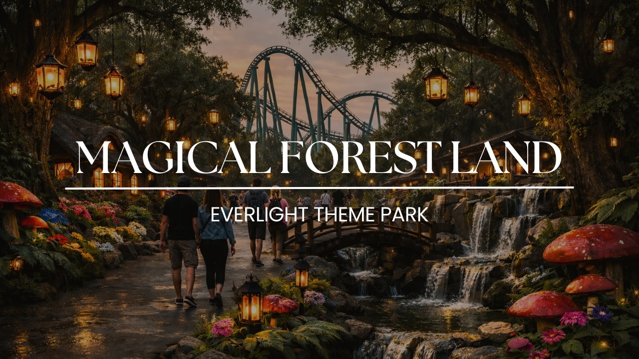 Magical Forest Land | Enchanting Theme Park Ambience & Relaxing Background Music
