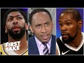 I'm getting suspicious! - Stephen A. has questions about Kevin Durant and Anthony Davis | First Take