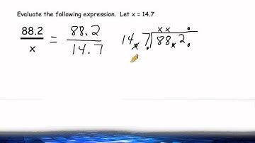 Evaluating Expressions - Decimal Division