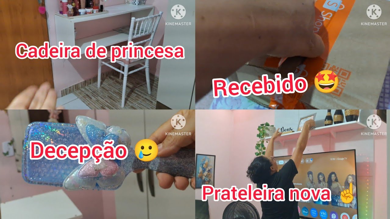 Realizando sonhos /RECEBIDO SHOPPE/COMPREI UMA CADEIRA DE PRINCESA!🥰