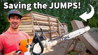 Saving the jumps after a big storm!