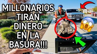 WOW! MILLONARIOS TIRAN DINERO EN LA BASURA!Lo Que Tiran En USA??