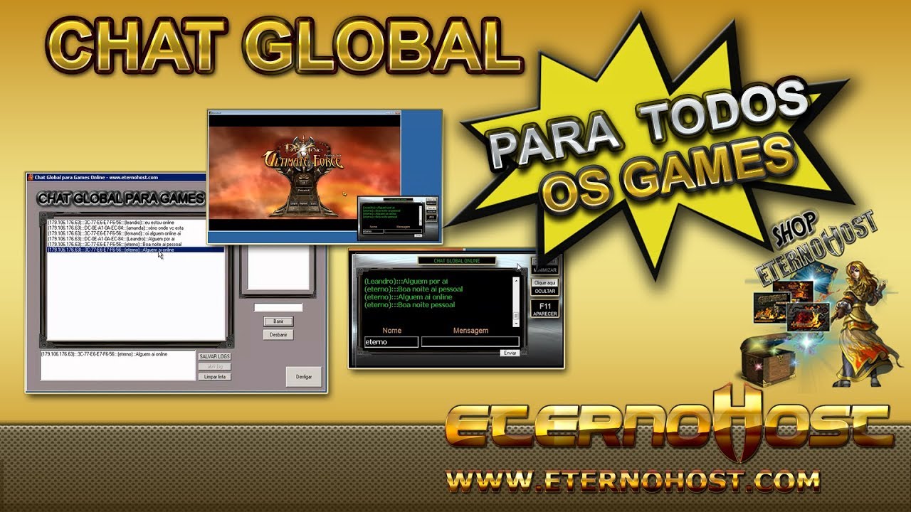 CHAT GLOBAL PARA TODOS OS GAMES INCRÍVEL YouTube