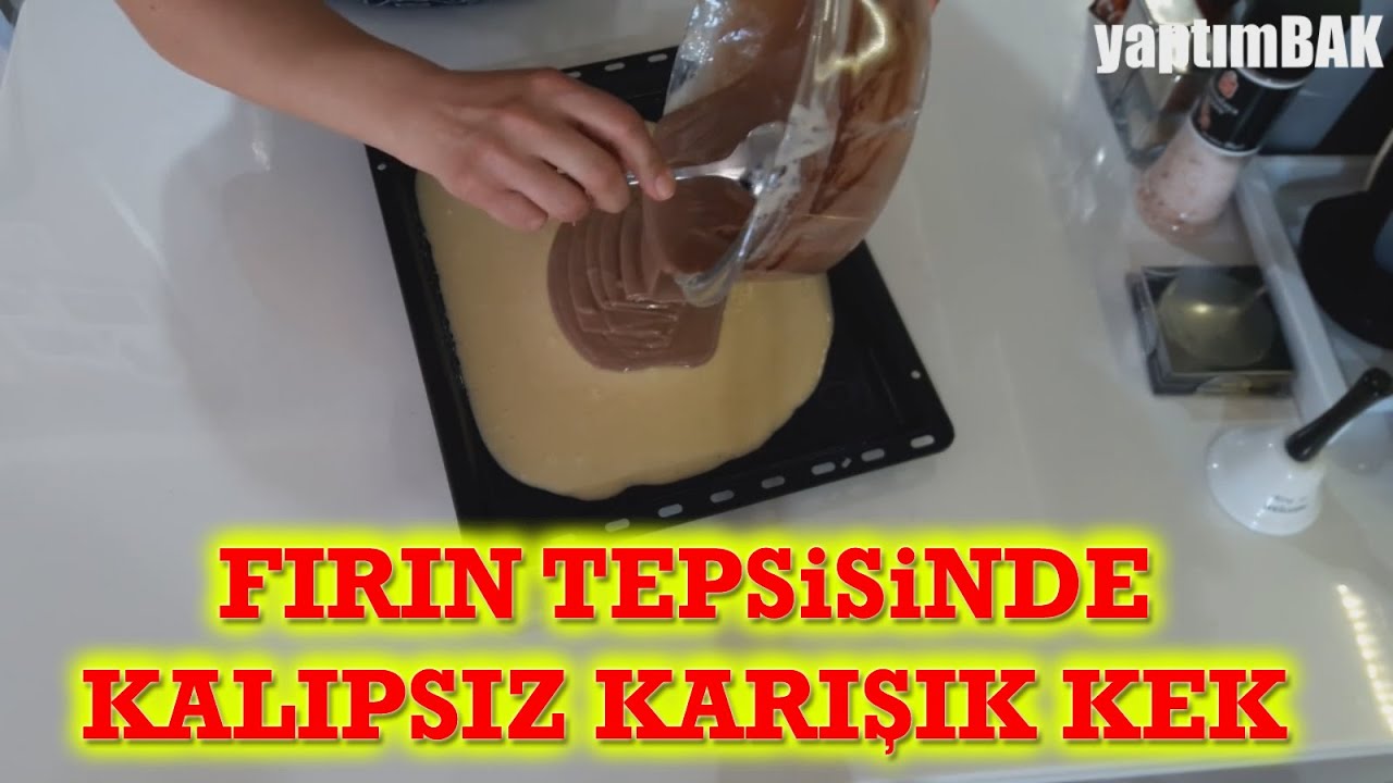 👉 FIRIN TEPSİSİNDE KAKAOLU SADE VE KOLAY KEK 🧁😛 KALIPSIZ EN KOLAY