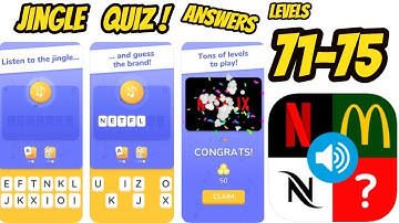 Jingle Quiz ‪Game All levels 71-75 Gameplay Walkthrough (iOS-Android)