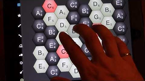 Musix for ipad Harmonic Table layout scales and chords