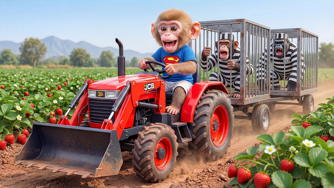 🐒 Кража клубники – Два шимпанзе и исключительный интеллект обезьянки Изи 😱