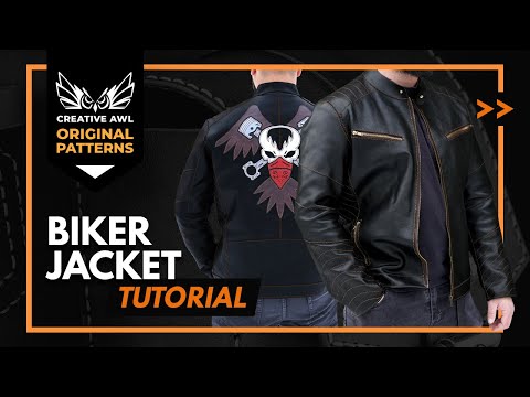 Men's Biker Jacket. DIY Leather biker Jacket - YouTube