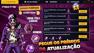 FINALMENTE!! NOVO OURO ROYALE? MANÍACO DO GOLPE 2.0, 3° EMOTE DE GRAÇA E ATUALIZAÇÃO - FREE FIRE