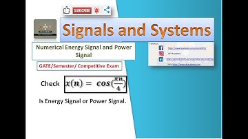 Numerical 5 | Check   cos(πn/4) is  Energy Signal or Power Signal | Trigonometric Function