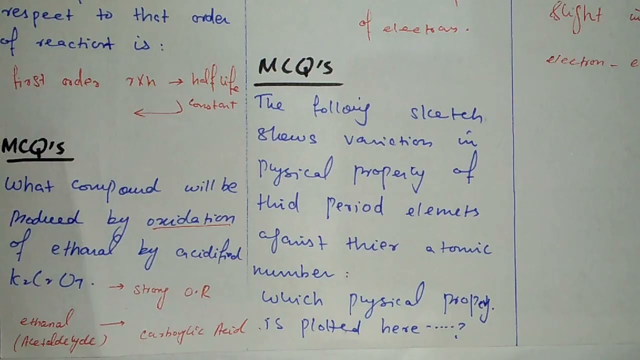 UHS MDCAT 2018 | Chemistry Tricks | Part - 01 | Past Papers