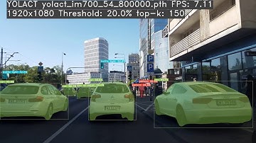 YOLACT Resnet101-FPN 700px: YOLO Instance Segmentation