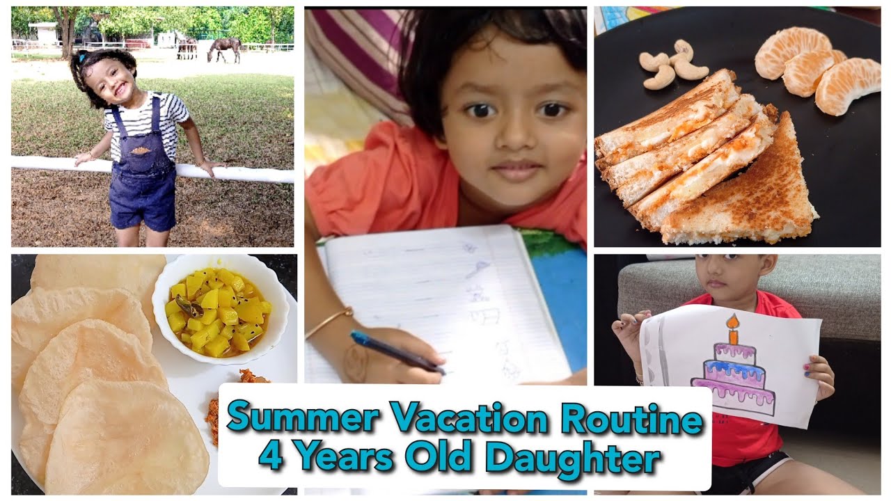 My 4 Years Old Baby Summer Vacation Routine. Morning to Night Routine ...