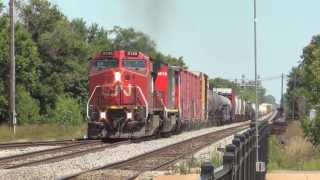 Canadian National Trains Around Durand (2013 Footage)