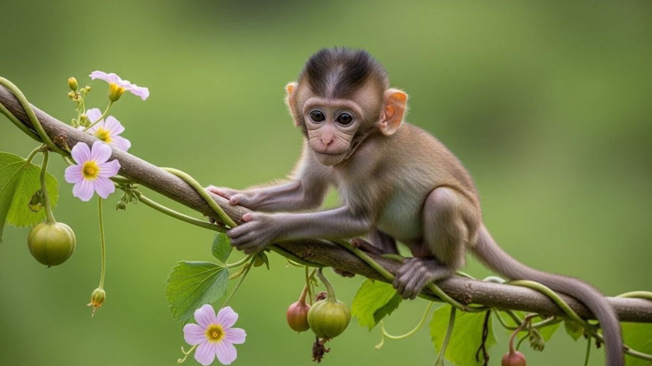 Monkey music 15 minutes, we rested and listened to the sound of water combined with the music