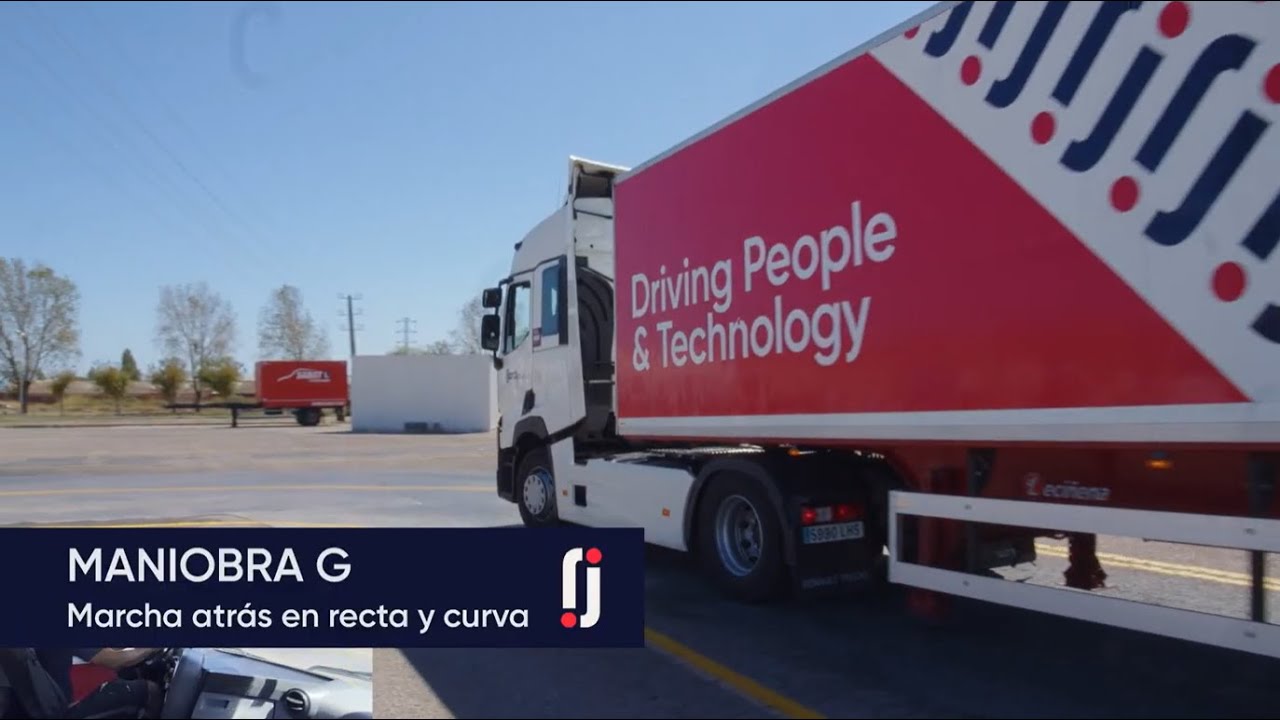 MANIOBRA G con TRÁILER en PISTA 🚧 Marcha atrás en recta y curva 🔥