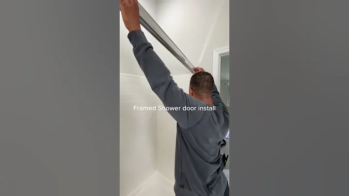 Framed Shower Door Installation | Glass Shower Door Installation | Glass Sliding Shower Door #shorts