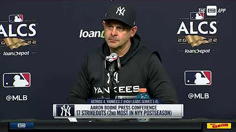 Aaron Boone breaks down ALCS Game 1 loss