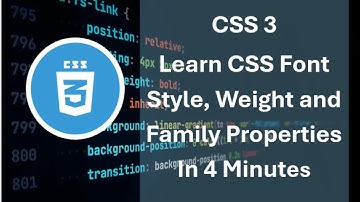 learn css font style, weight and family in 4 minutes
