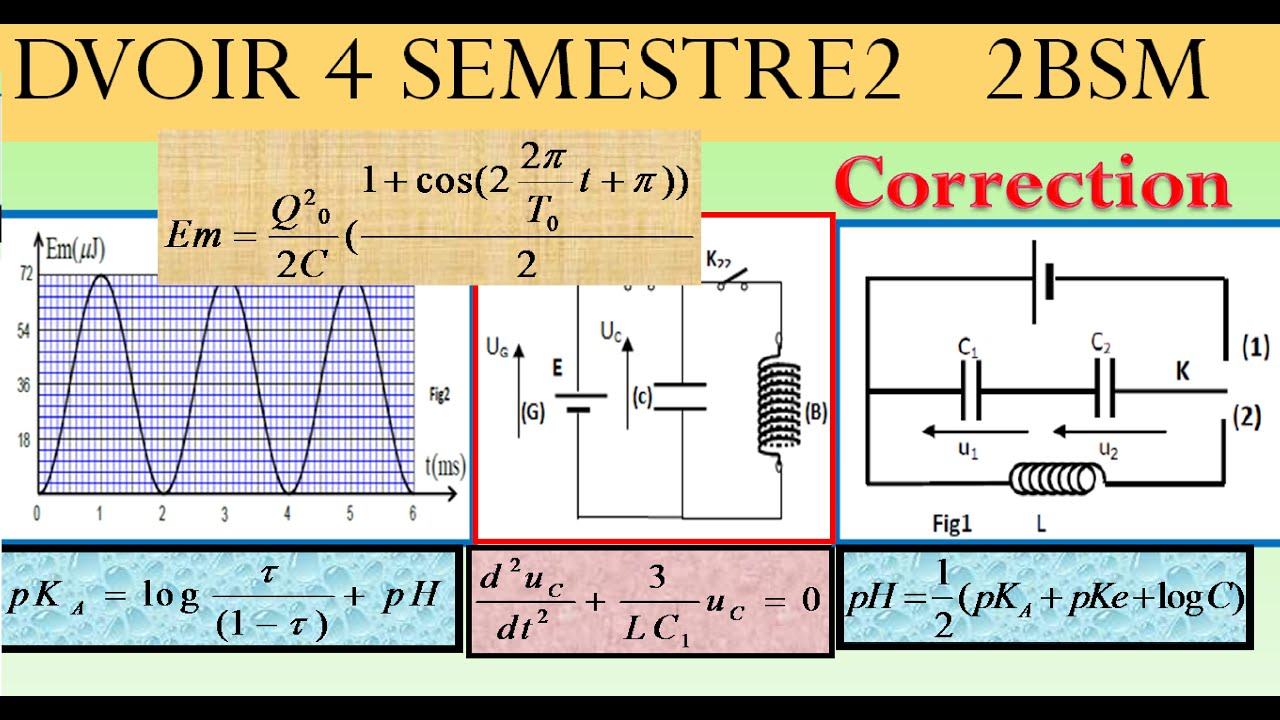 CORRECTION D'UN DEVOIR 4 POUR 2ANNEE BAC SM