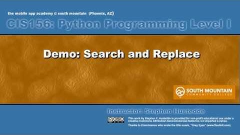 Python 03H -  Search and Replace project