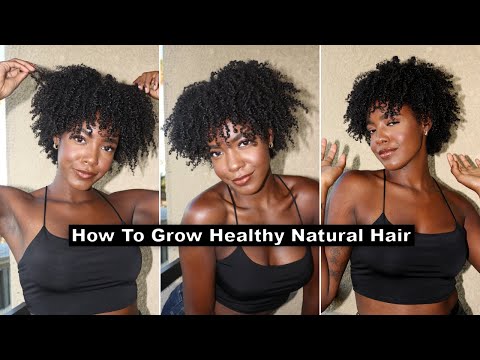 How To Grow Strong & Healthy Natural Hair! Frizz-Free Hair, Defined Coils & Curls, Shiny 4 Type Hair
