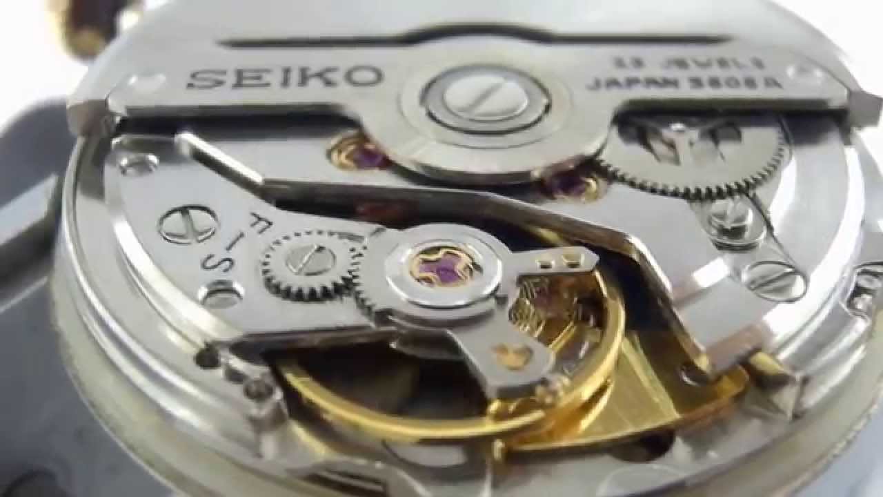 Seiko 5606A Automatic Movement Running. - YouTube