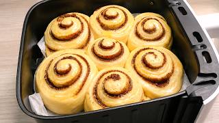 Now I ALWAYS bake these cinnamon rolls in the AIR FRYER! No oven needed, so quick and easy! screenshot 1