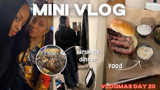 VLOGMAS DAY 20 ❆: MINI VLOG: birthday dinner, bowling + more