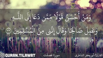 القارئ أبو بكر الشاطري تلاوة رائعة من سورة فصلت