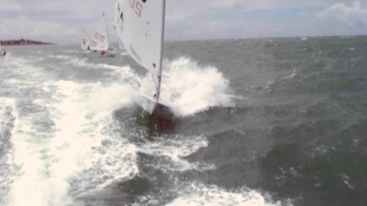 Laser Sailing Crash - Broken Mast