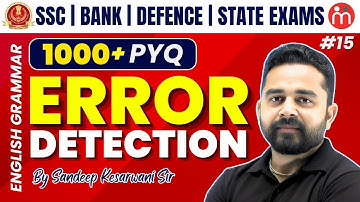 ✍️Master Error Detection | 1000+ PYQs for SSC & Bank Exams | By Sandeep Kesarwani Sir