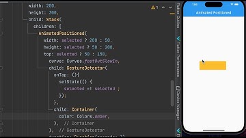 AnimatedPositioned widget in flutter