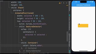 AnimatedPositioned widget in flutter