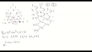 Find a recursive formula for the sequence of terms in the fourth diagonal of Pascal's Triangle