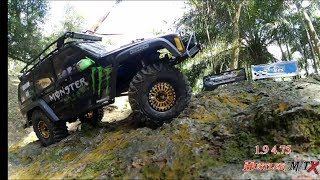 MY SCX10II WITH BRAND NEW HUSTLER MC2 1.9 4.76 TIRES (spt mini fun comp 2018 screenshot 1