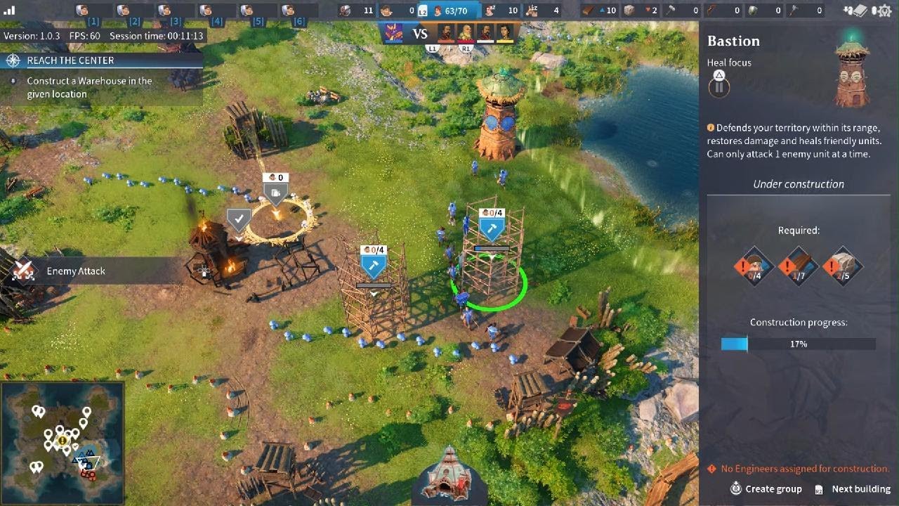The Settlers New Allies Lost paradise 3* hardcore challenge 1v4