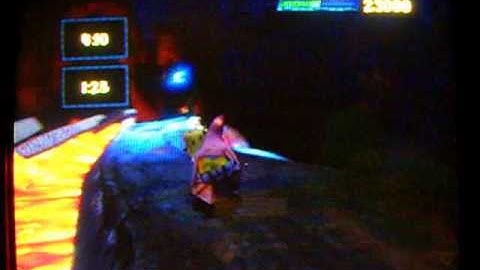 Spongebob Squarepants the video game- Rock Slide Macho time challenge
