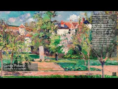 Camille Pissarro - Garden in Full Sunlight - 2 Hour Screensaver