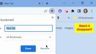 Remove the All and Other Bookmarks Folder