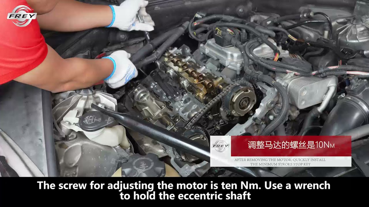 How to install a eccentric shaft servo motor of BMW N20 - YouTube
