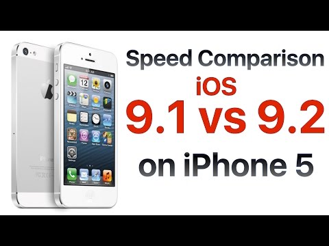 आईफोन 5 आईओएस 9.1 बनाम आईओएस 9.2 (अंतिम रिलीज)