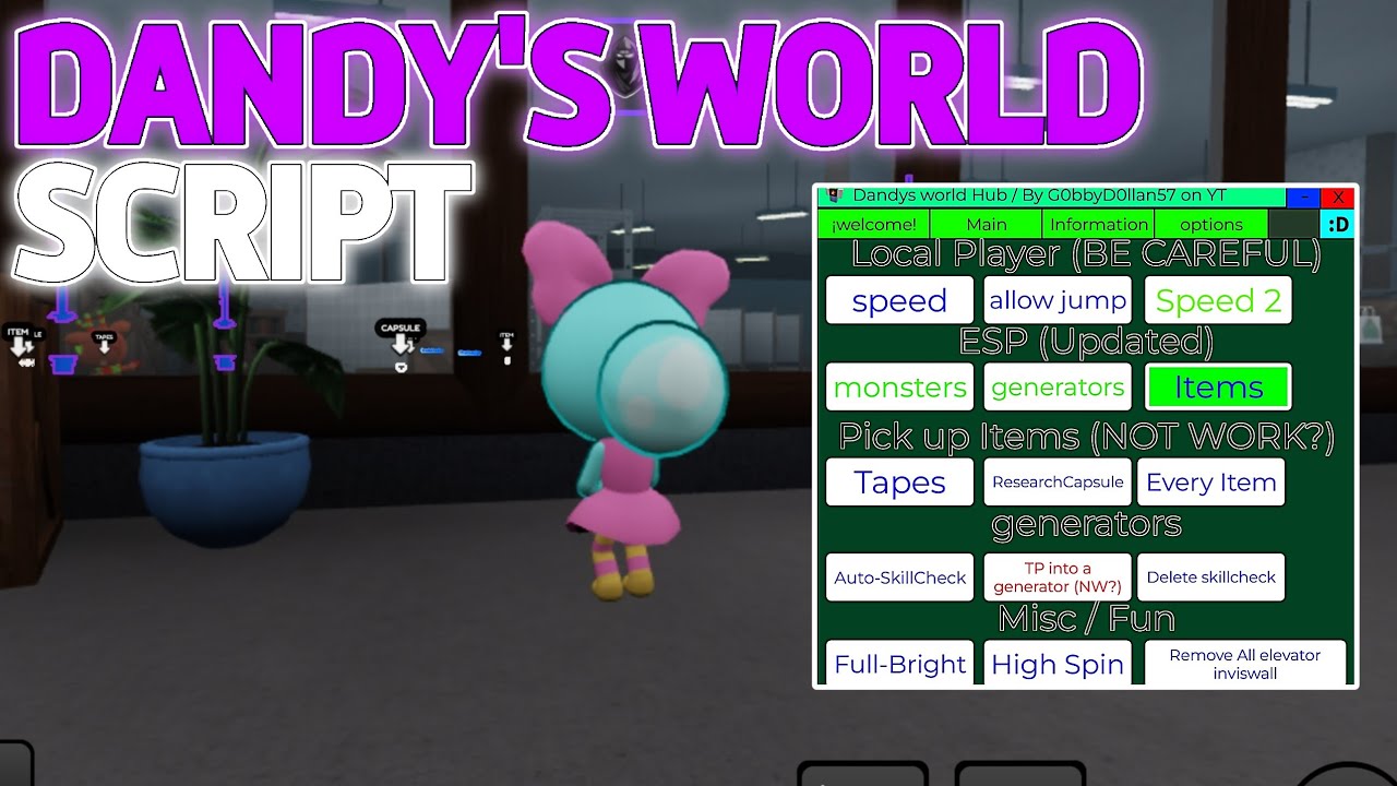 DANDY'S WORLD SCRIPT ROBLOX!? | NO KEY | BEST HACK