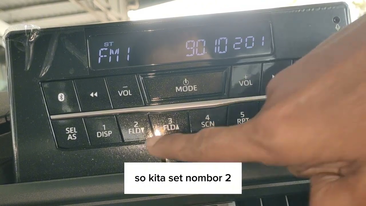 CARA SETTING JAM DAN CHANNEL RADIO PERODUA AXIA G, X DAN SE