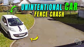 Car Crashes into Fence Unintentionally