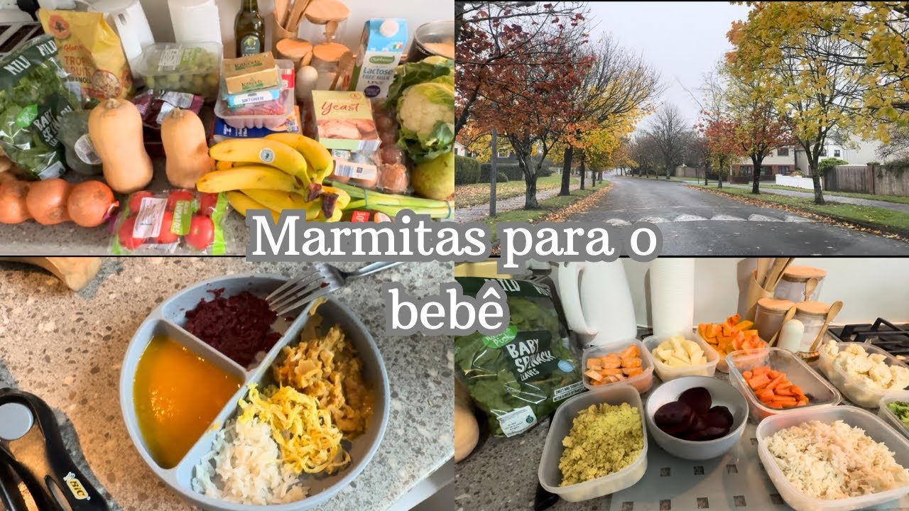 Fiz compras para preparar as papinhas do bebê 
