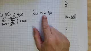 Calculate percent problems using proportionality (mental math) 7.RP.3