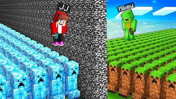 JJ and Mikey: POOR vs RICH Creeper Army Battle in Minecraft - Maizen