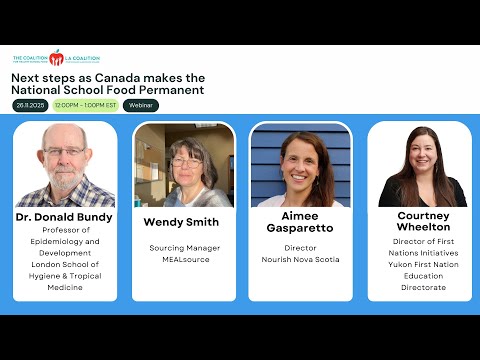 Next Steps as Canada Makes the National School Food Program Permanent CHSF Public Webinar